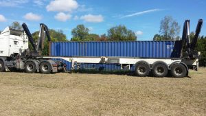 40 Ft Shipping Container arriving to be packed