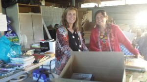 Aussie teachers collect & box secondhand school books.