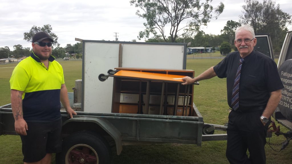 Principal Steve and Kyle in Maintenance from Lockrose School.